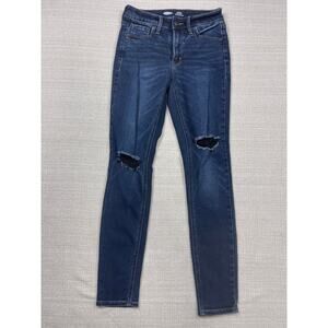 Old Navy Rockstar Super Skinny High Rise Size 0 Dark‎ Wash